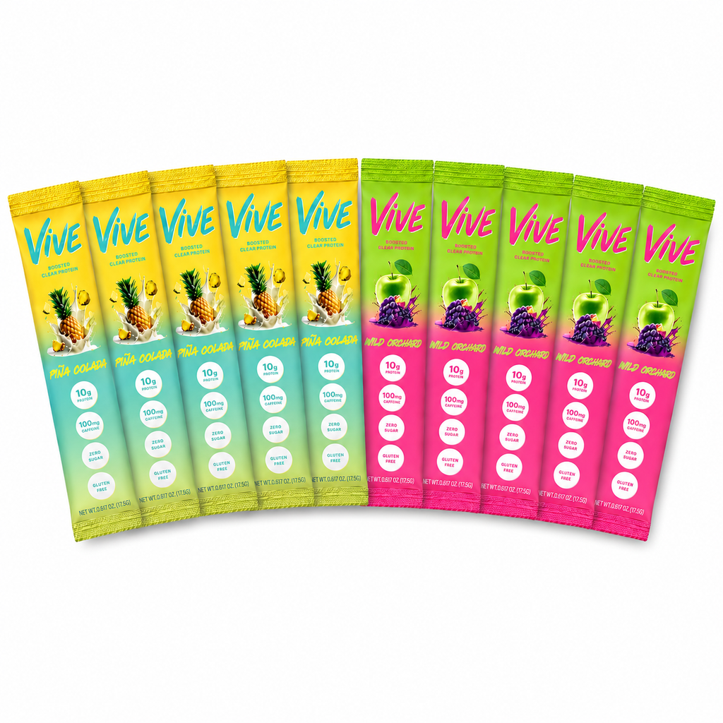VIVE ENERGY + CLEAR PROTEIN STICK PACKS (10 PACK)